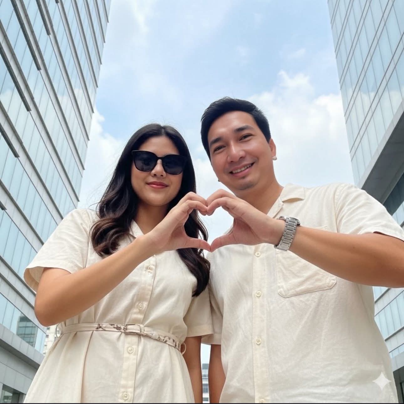 Couple Photo taken from a low angle
