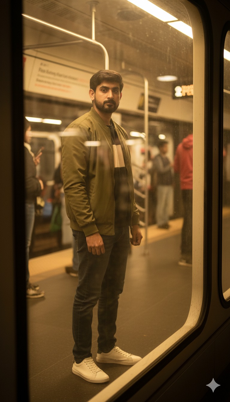 Cinematic metro portrait